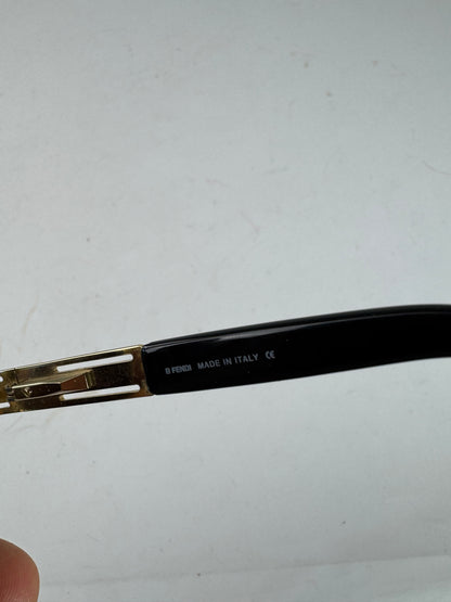 Vintage Fendi Sunglasses Black golden
