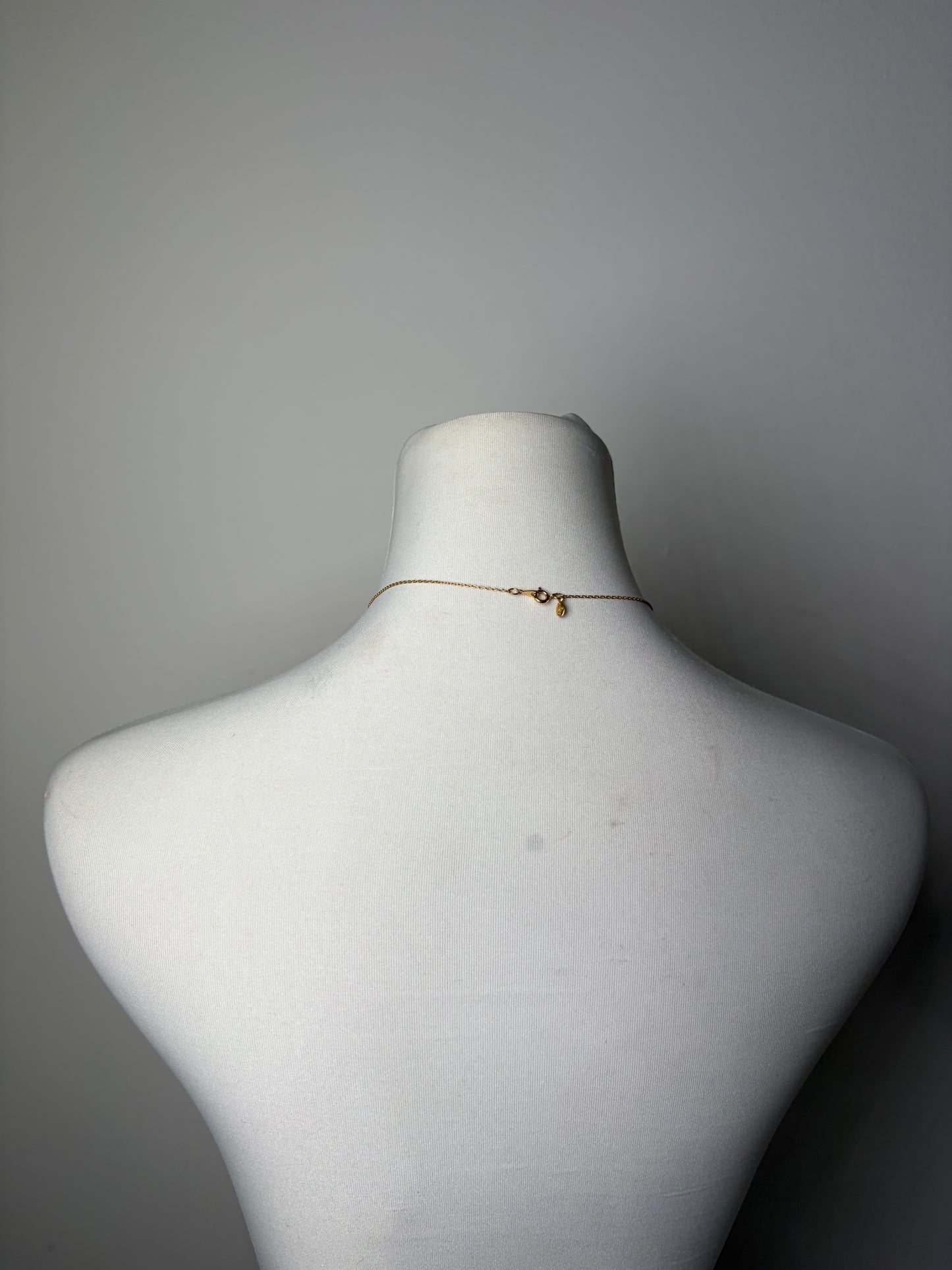 Vintage Givenchy Interlocking G Logo Rhinestone Necklace Gold
