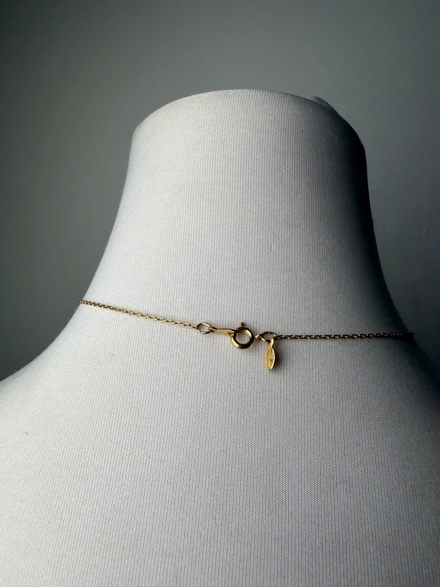 Vintage Givenchy Interlocking G Logo Rhinestone Necklace Gold
