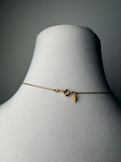 Vintage Givenchy Interlocking G Logo Rhinestone Necklace Gold