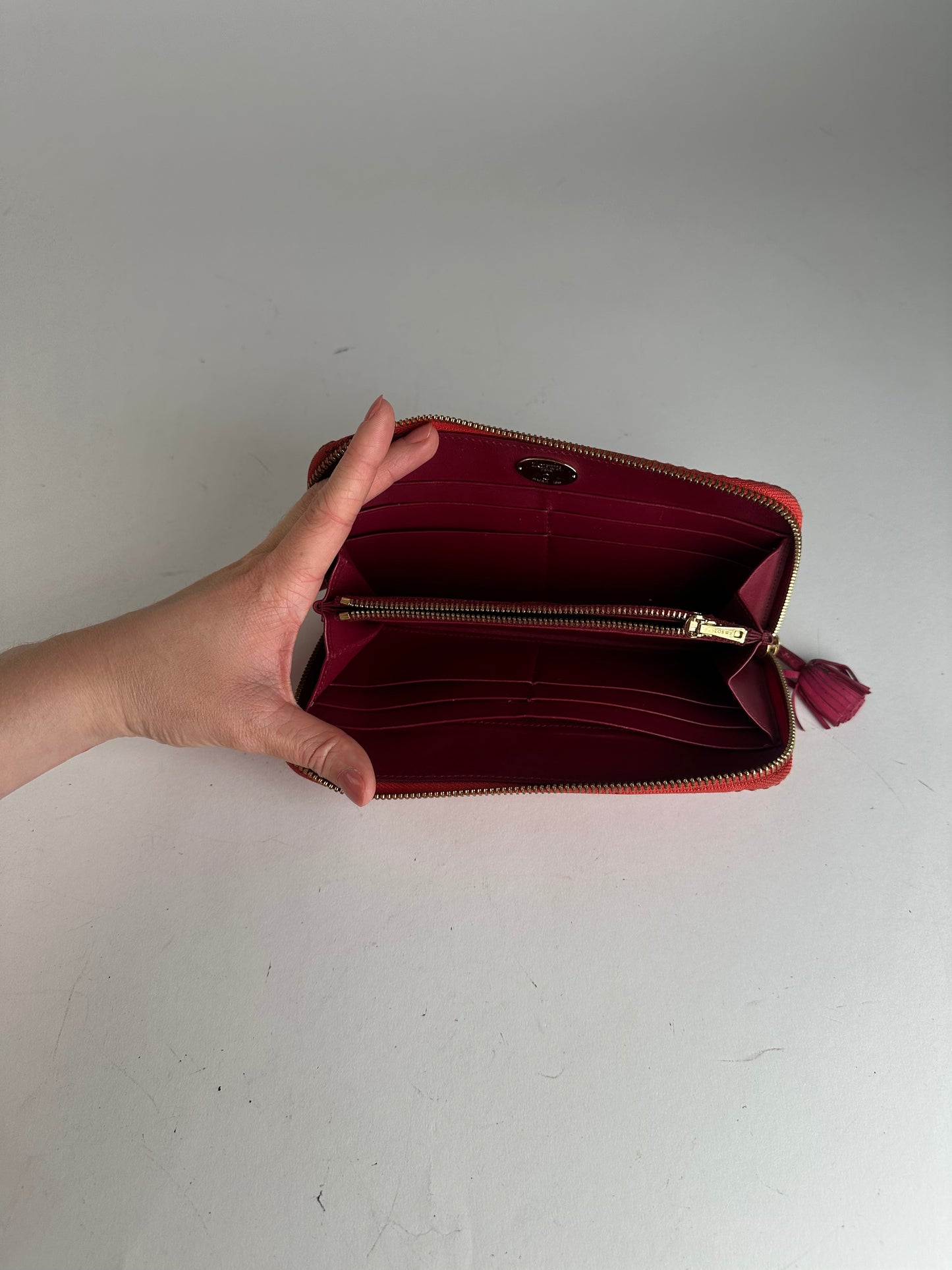 Vintage Loewe Madrid Zippy Wallet Red