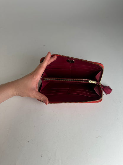 Vintage Loewe Madrid Zippy Wallet Red