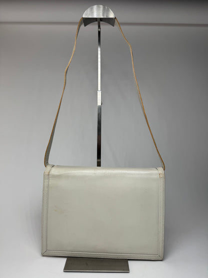Sac vintage en cuir blanc Yves Saint Laurent