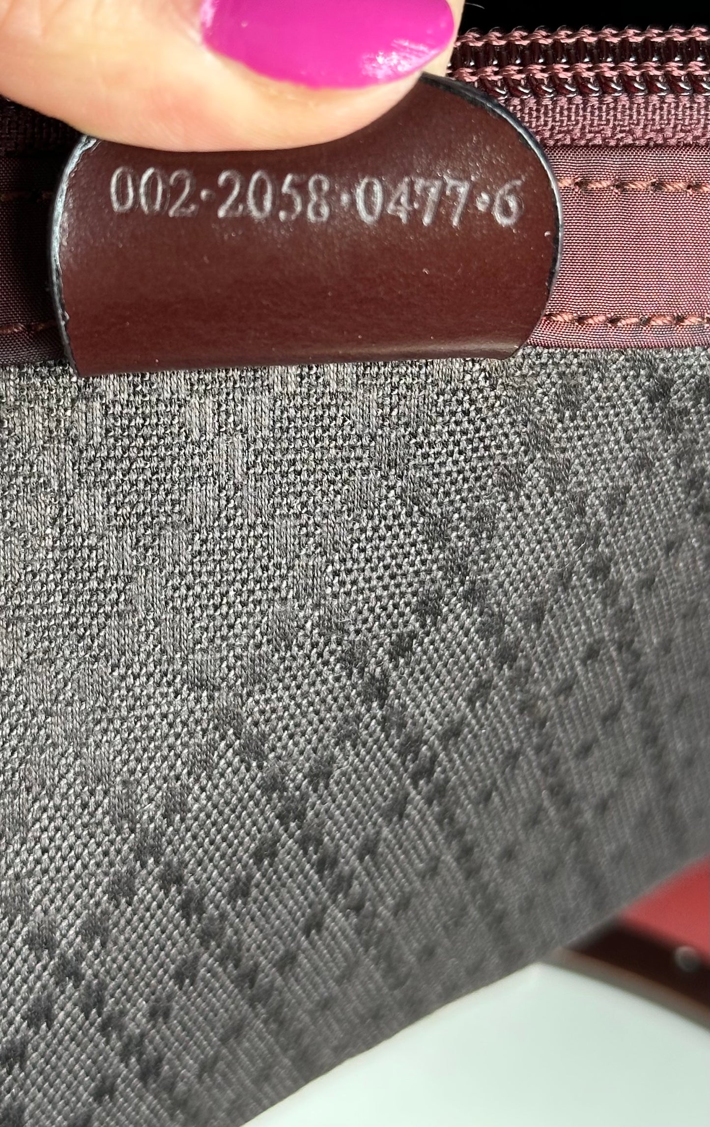 Vintage Gucci Satin Cut-Out Handle Tote Bag Burgundy