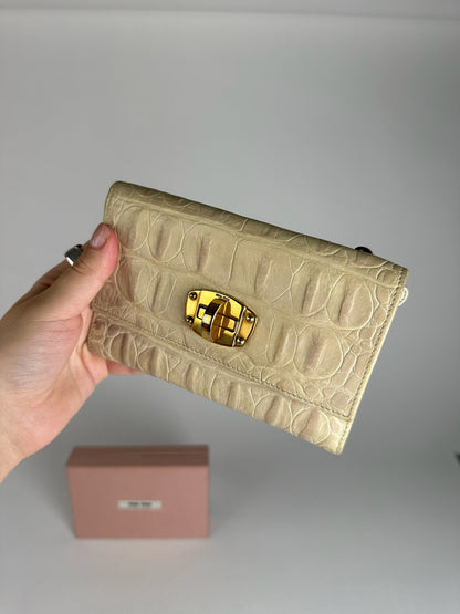 Vintage Miu Miu Leather Wallet White
