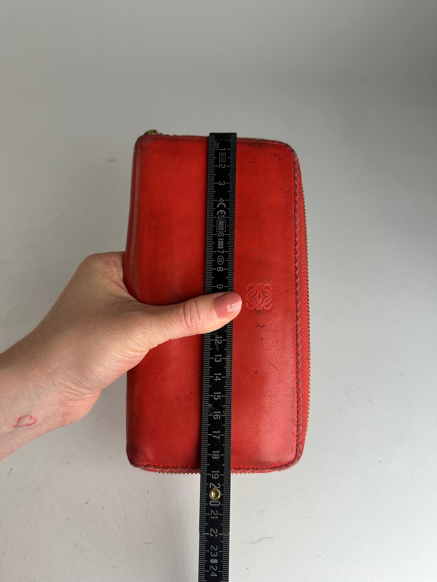 Vintage Loewe Madrid Zippy Wallet Red