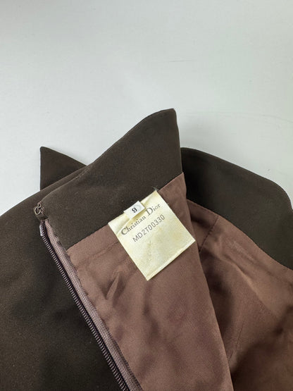 Vintage Dior leather Skirt brown M