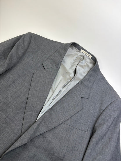 Vintage Givenchy Men's Wool Suit Gray Black Buttons L