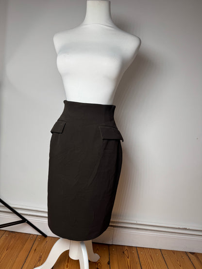 Vintage Dior leather Skirt brown M
