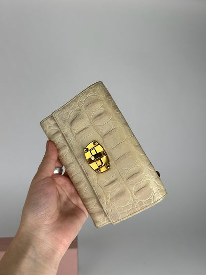 Vintage Miu Miu Leather Wallet White