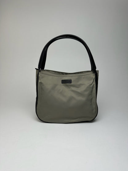 Sac vintage Yohji Yamamoto en cuir polyester gris noir