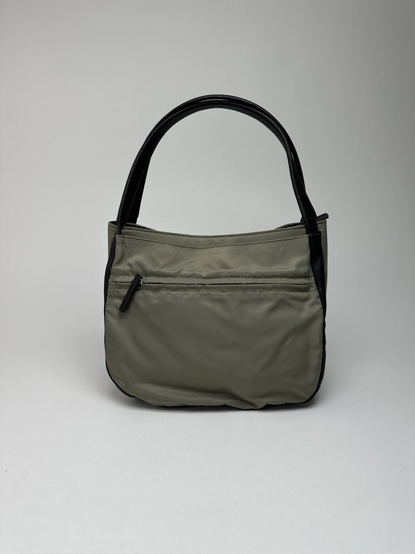 Sac vintage Yohji Yamamoto en cuir polyester gris noir