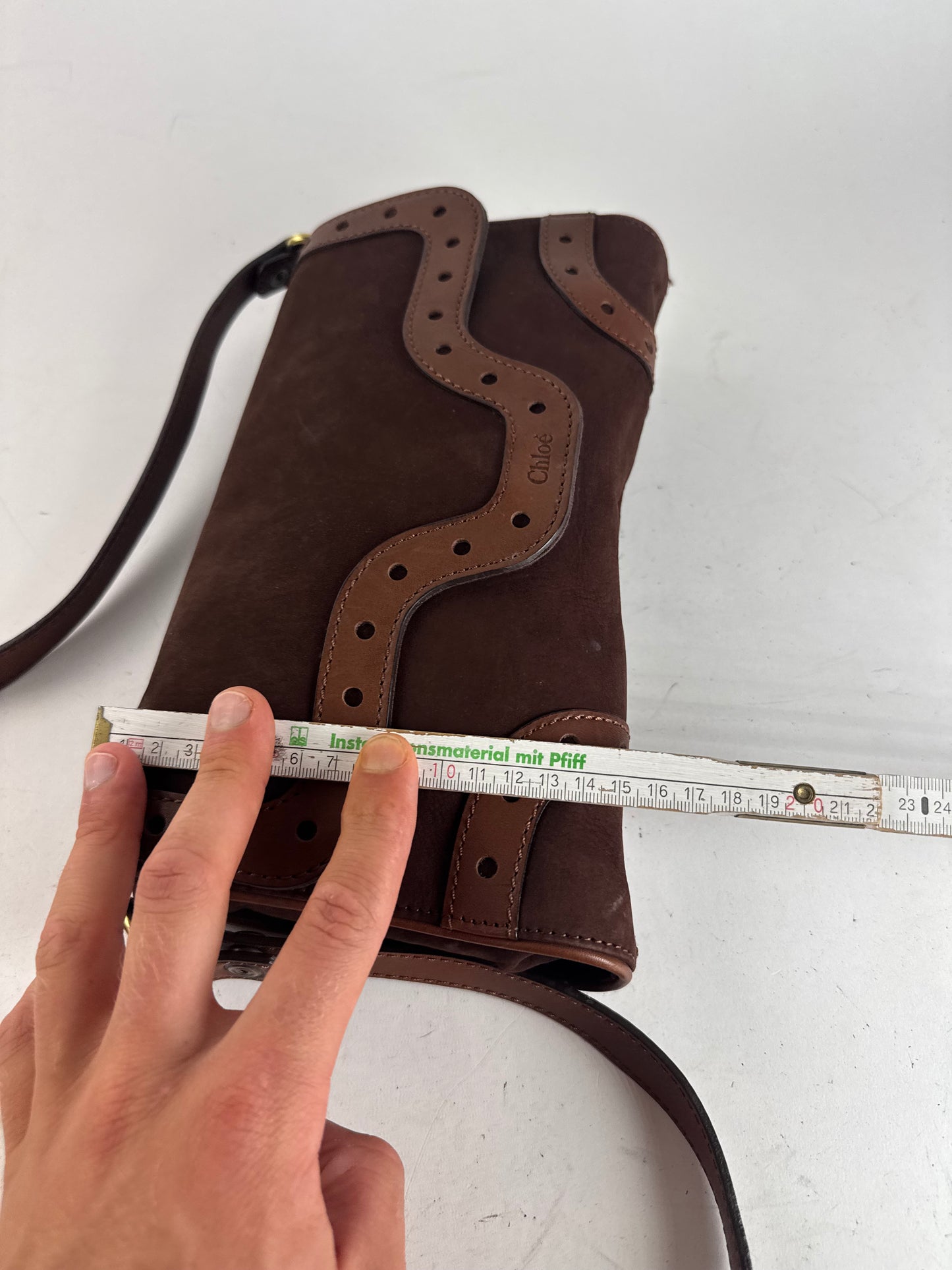 Sac vintage Chloé en cuir suédé marron