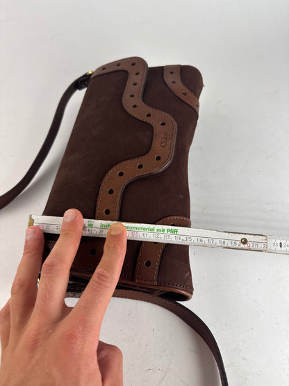 Sac vintage Chloé en cuir suédé marron