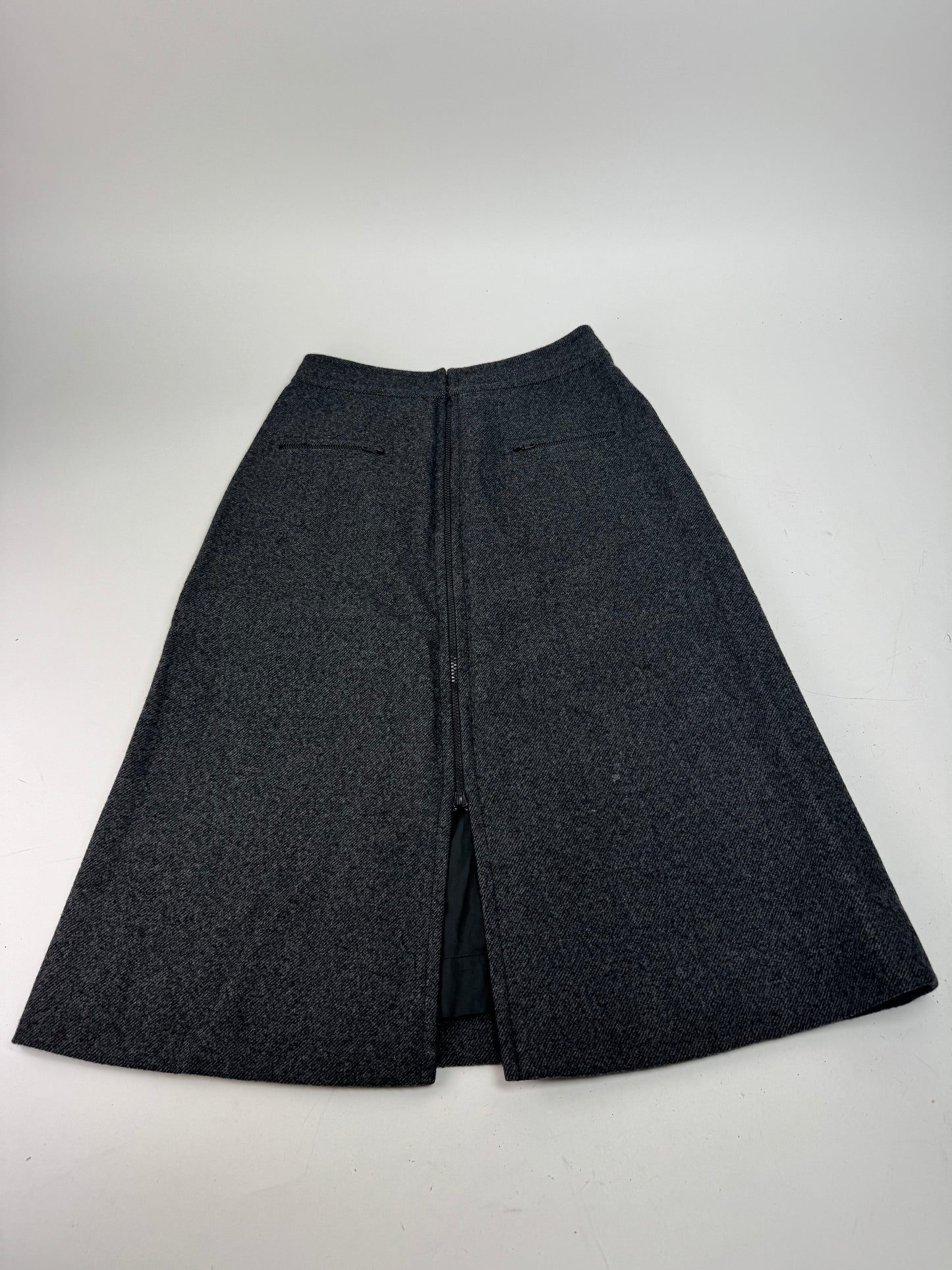 Vintage Dior Wool Skirt Anthracite M