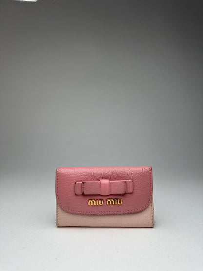 Vintage miu Miu Leather Key Holder Pink