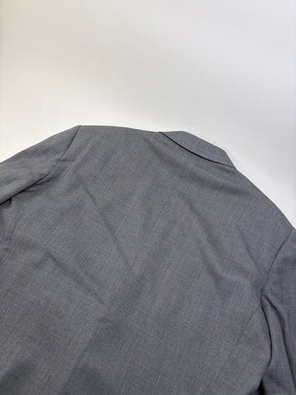 Vintage Givenchy Men's Wool Suit Gray Black Buttons L