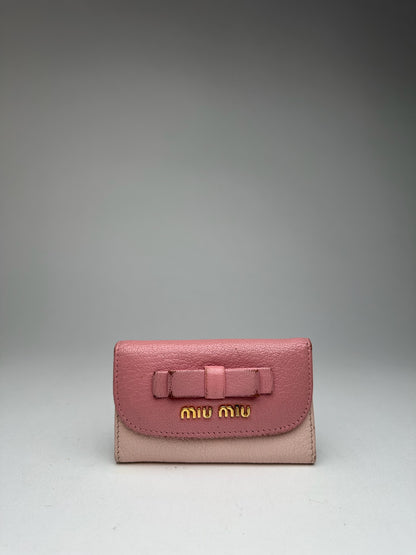 Vintage miu Miu Leather Key Holder Pink