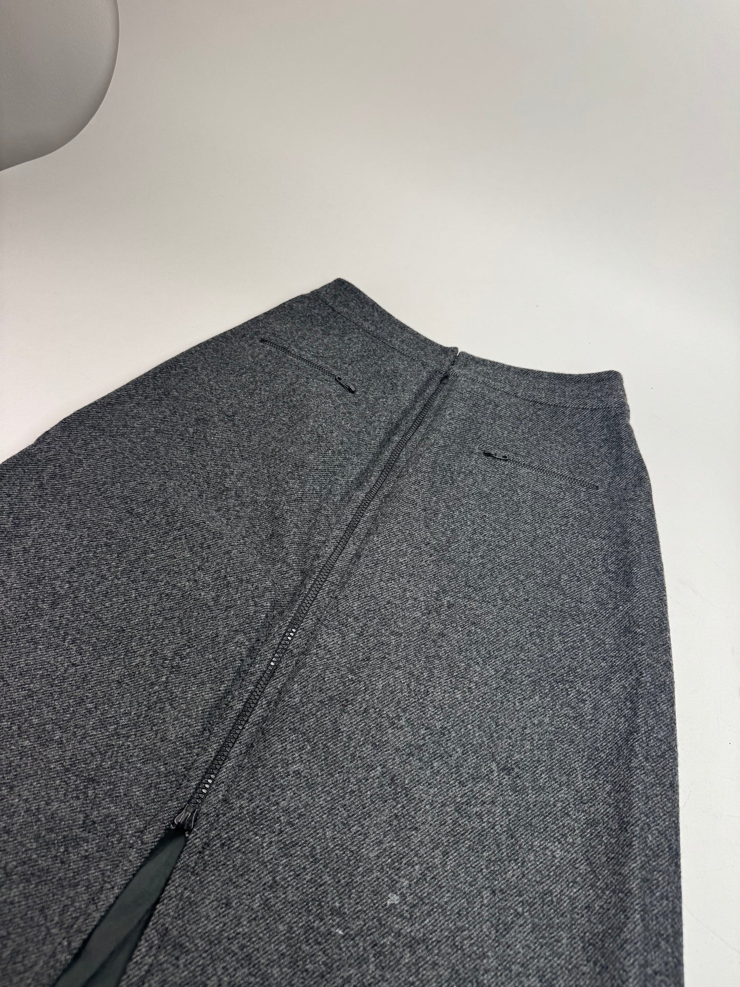Vintage Dior Wool Skirt Anthracite M