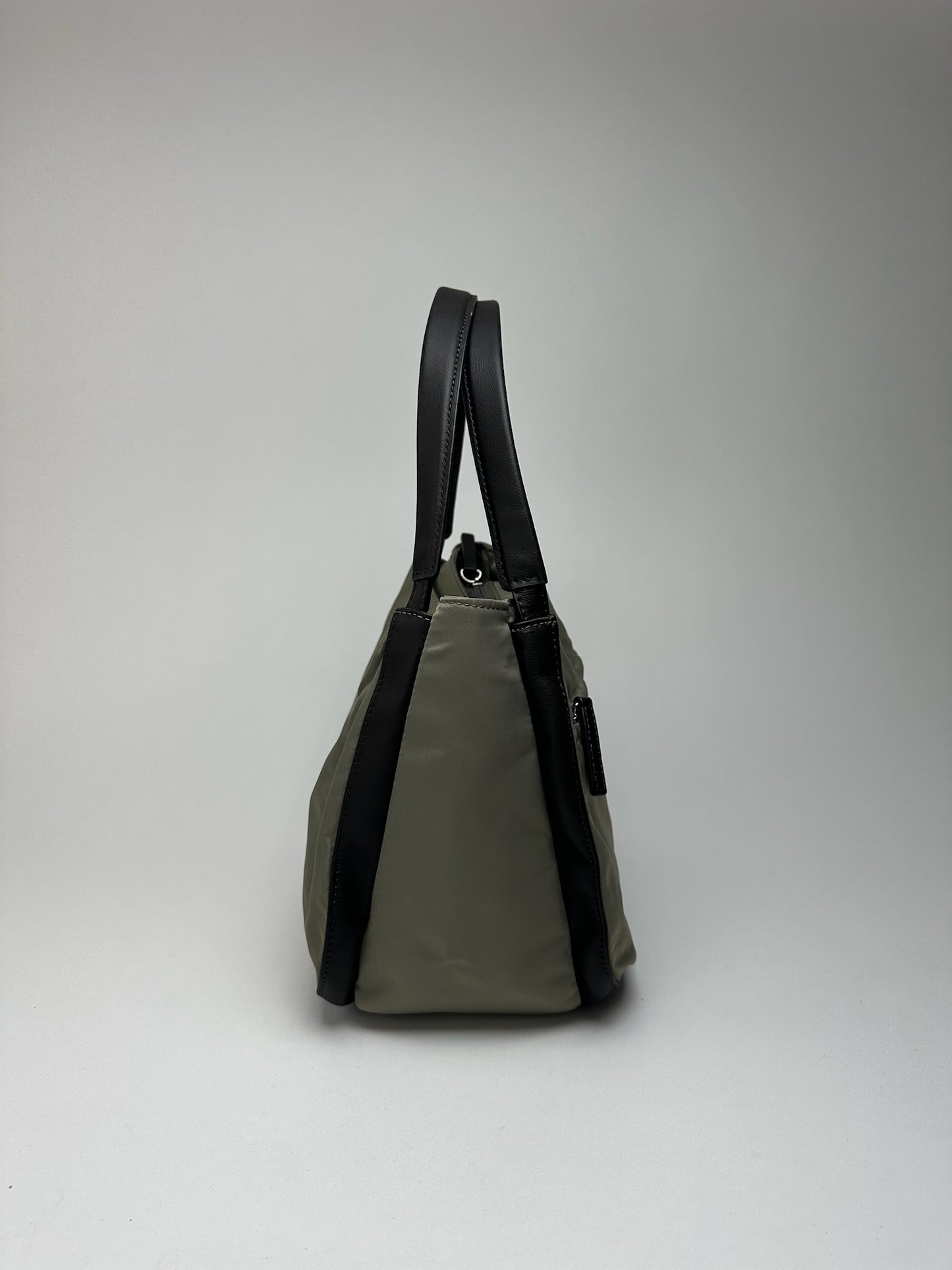 Sac vintage Yohji Yamamoto en cuir polyester gris noir