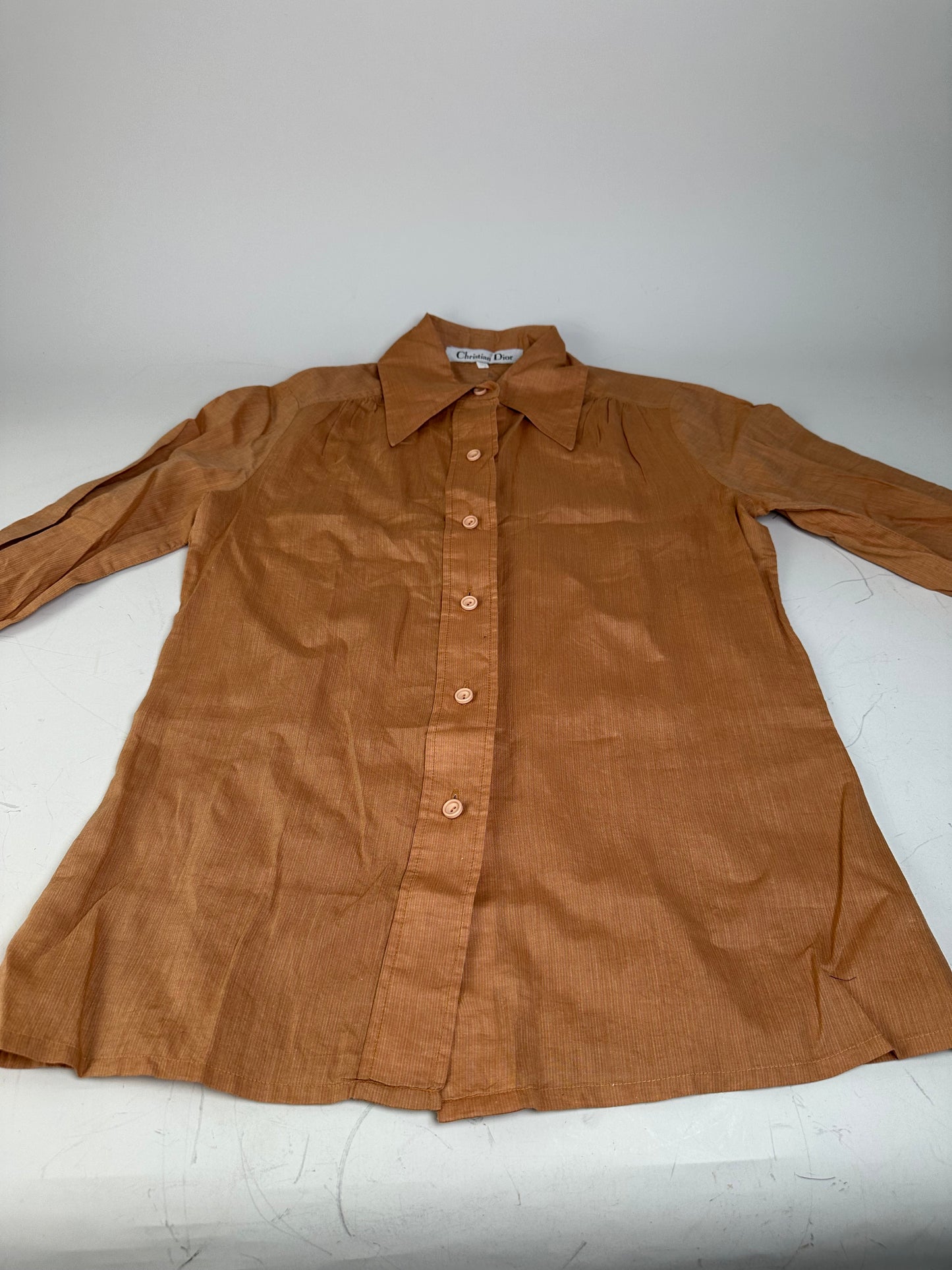 Vintage Dior Cotton Shirt Rust M