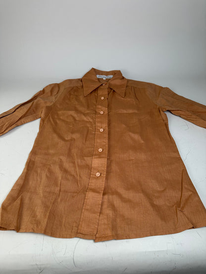 Vintage Dior Cotton Shirt Rust M