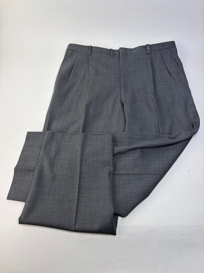 Vintage Givenchy Men's Wool Suit Gray Black Buttons L