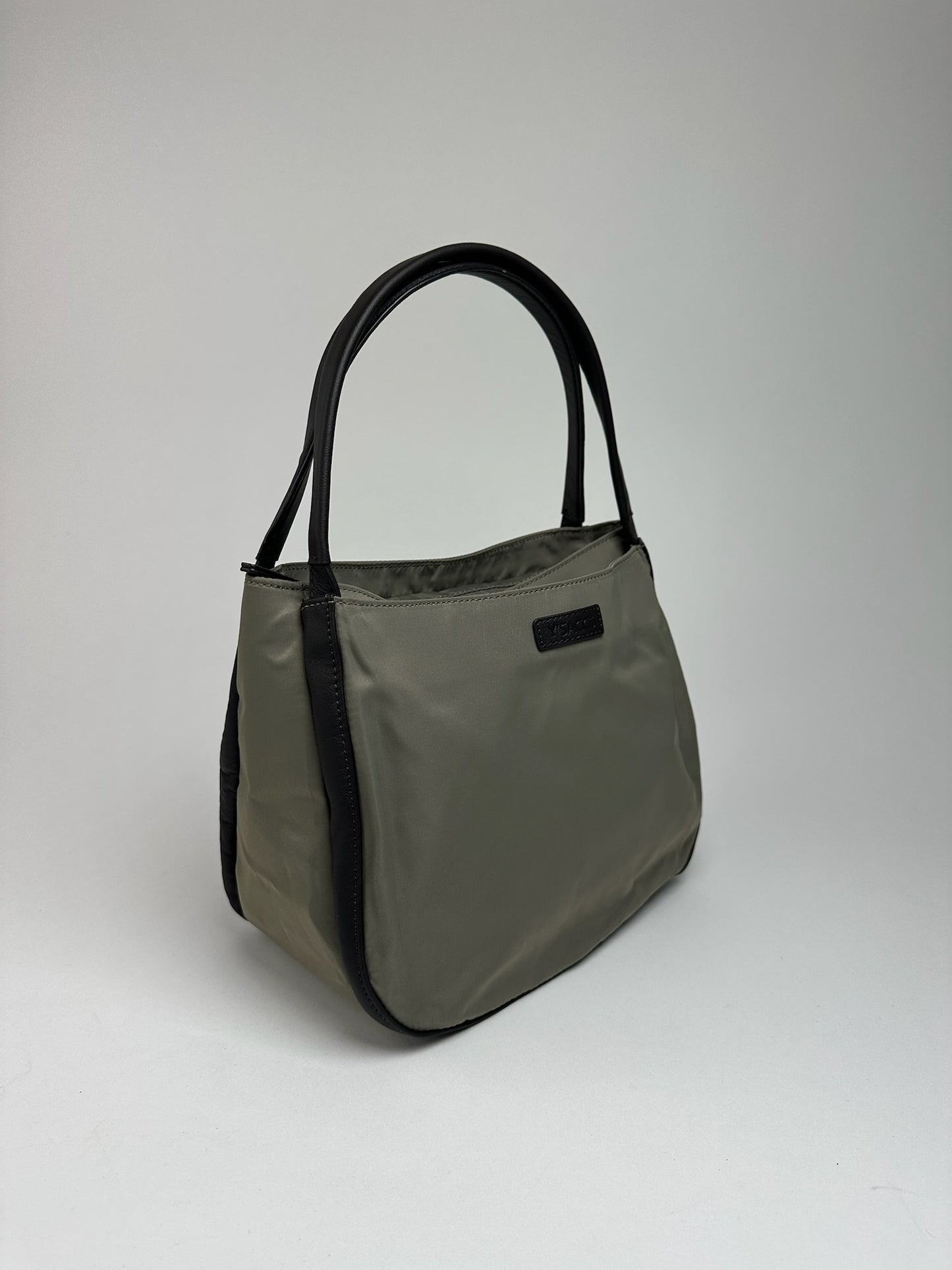 Sac vintage Yohji Yamamoto en cuir polyester gris noir