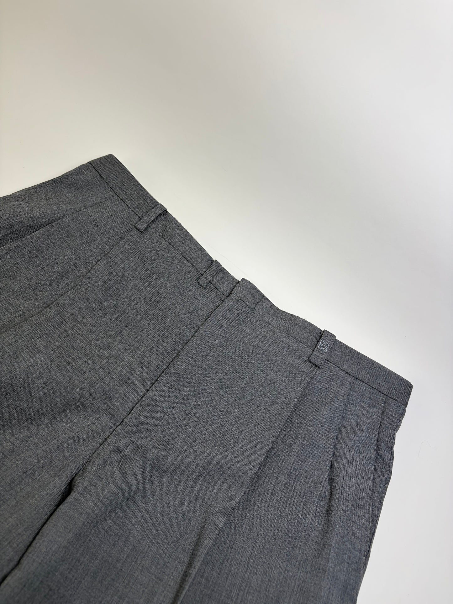 Vintage Givenchy Men's Wool Suit Gray Black Buttons L