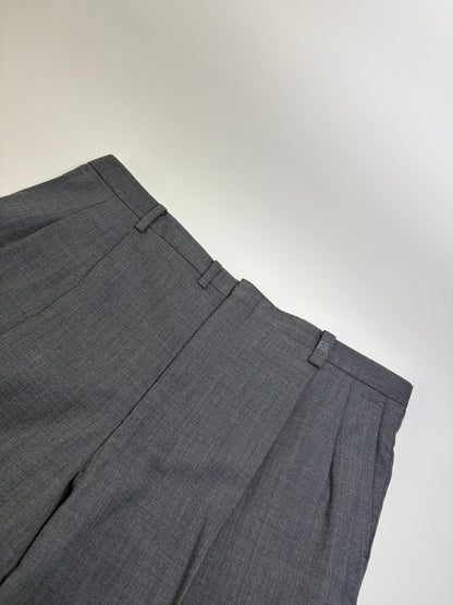 Vintage Givenchy Men's Wool Suit Gray Black Buttons L