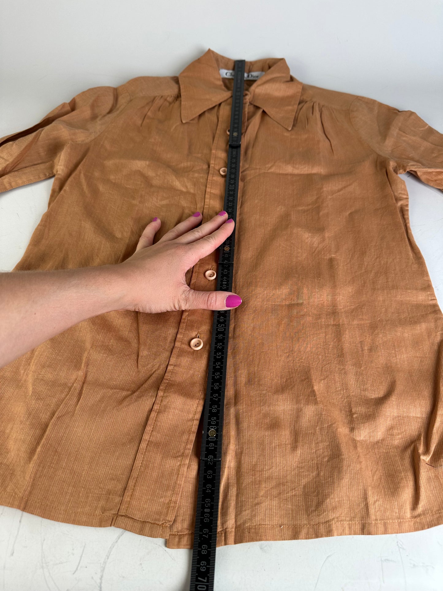 Vintage Dior Cotton Shirt Rust M