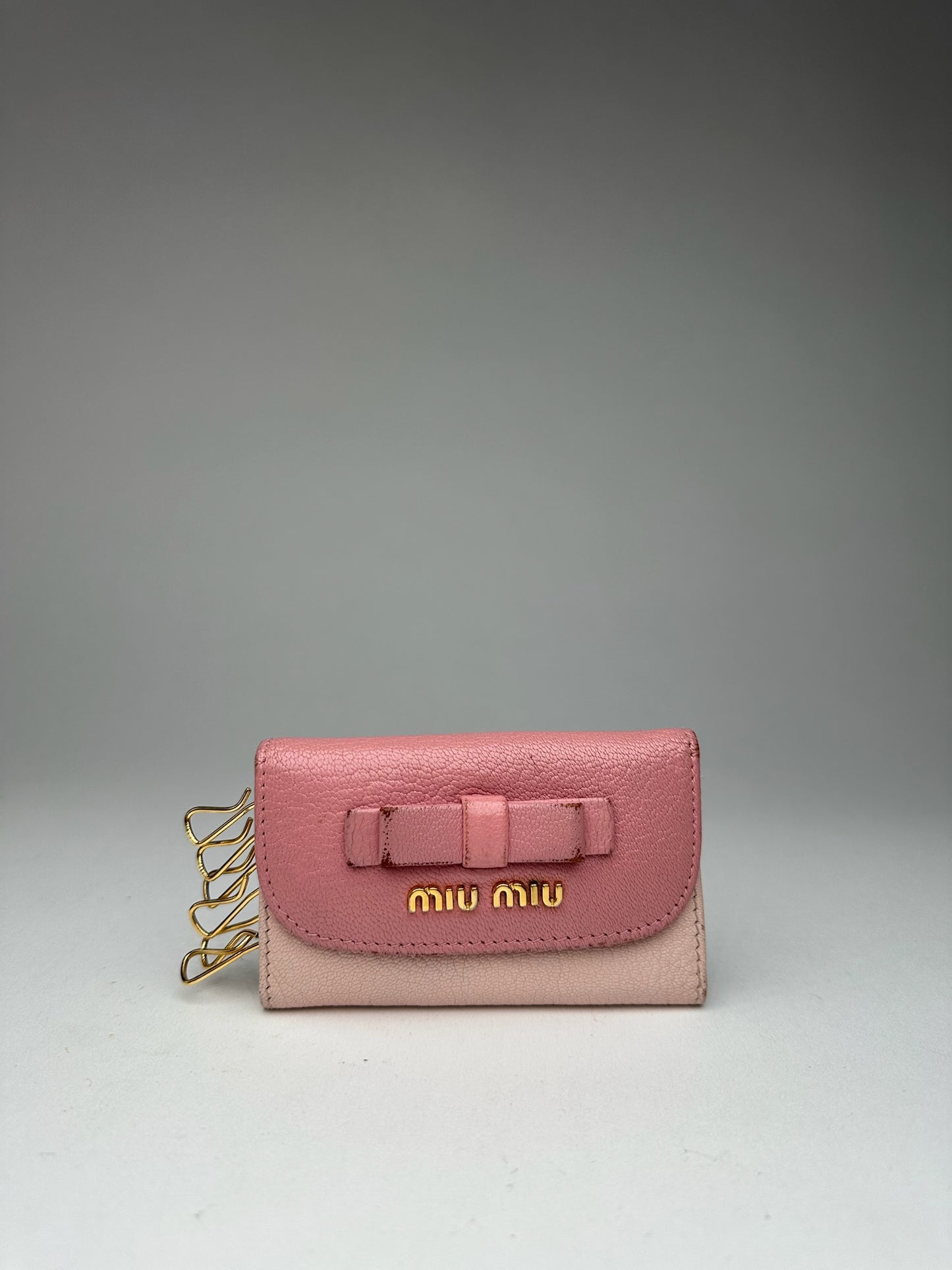 Vintage miu Miu Leather Key Holder Pink