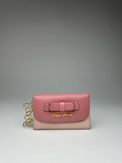 Vintage miu Miu Leather Key Holder Pink