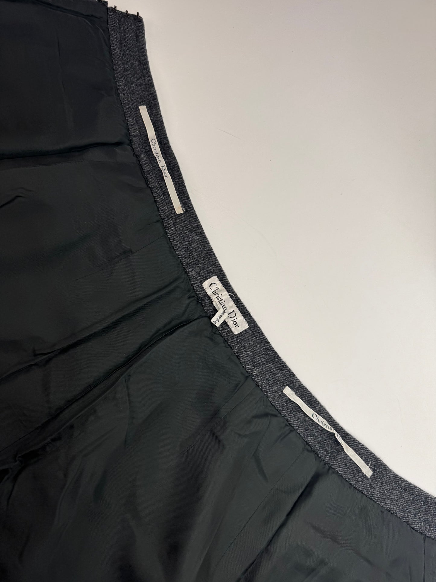 Vintage Dior Wool Skirt Anthracite M