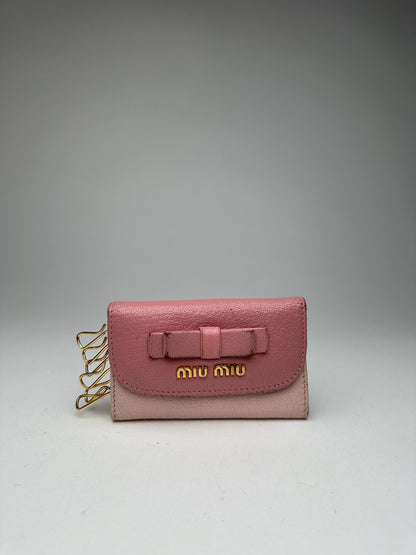 Vintage miu Miu Leather Key Holder Pink