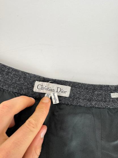 Vintage Dior Wool Skirt Anthracite M