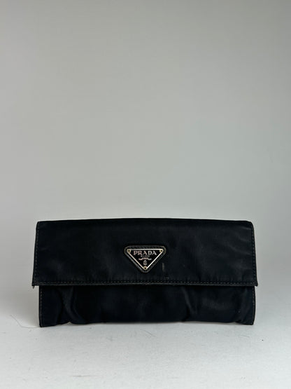 Vintage Prada Triangle Wallet Black