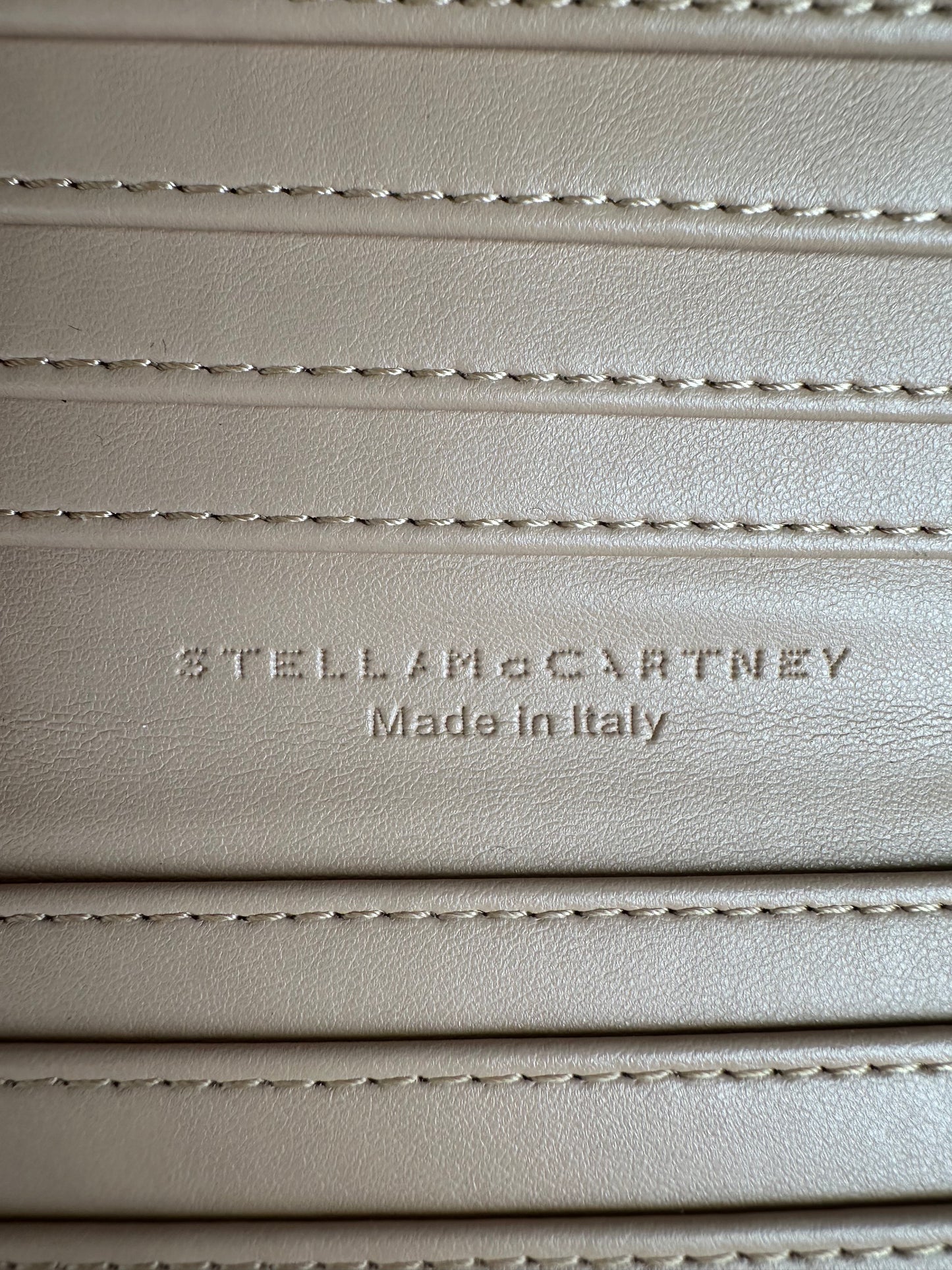 Vintage Stella McCartney Falabella Vegan Leather Compact Zip Wallet Camel