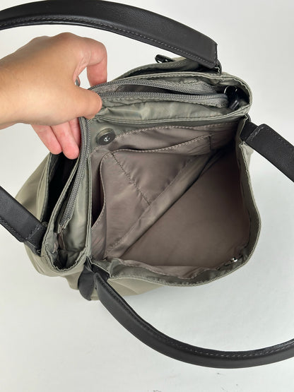 Sac vintage Yohji Yamamoto en cuir polyester gris noir