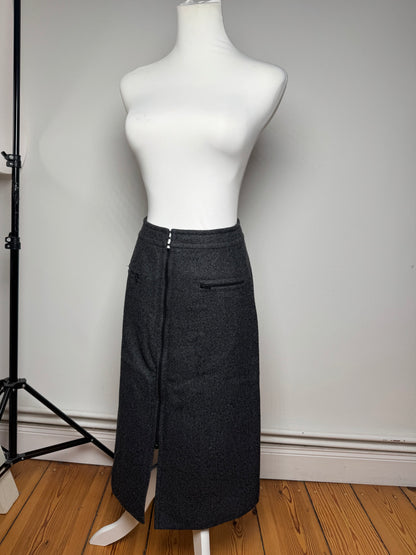 Vintage Dior Wool Skirt Anthracite M