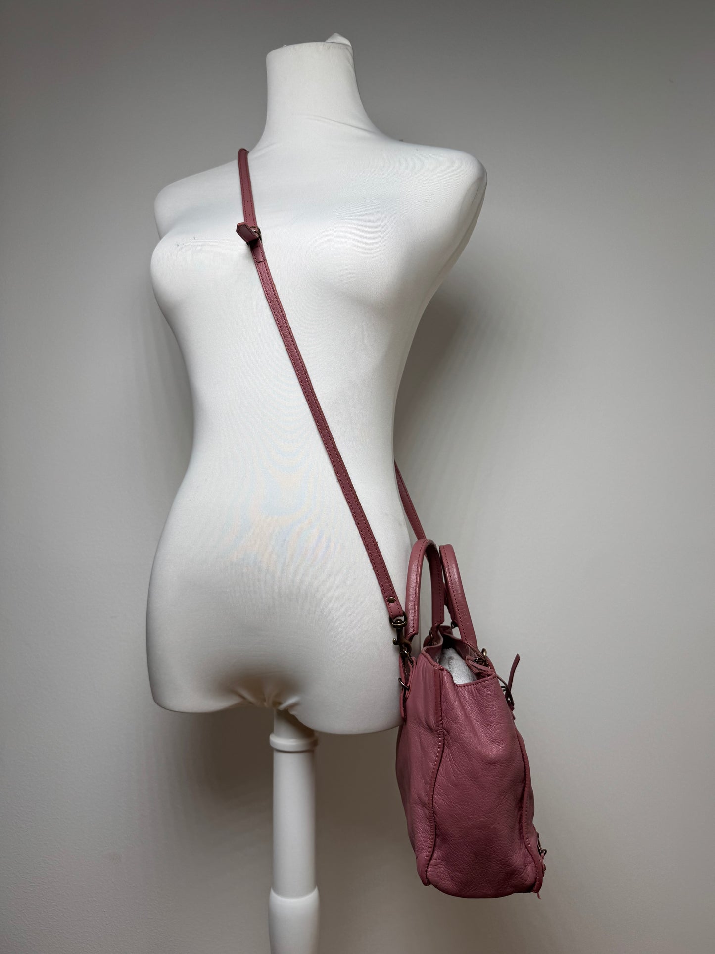 Vintage Balenciaga Mini City Bag Pink