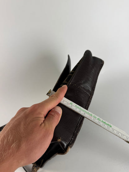 Sac vintage en toile et cuir monogramme Fendi FF