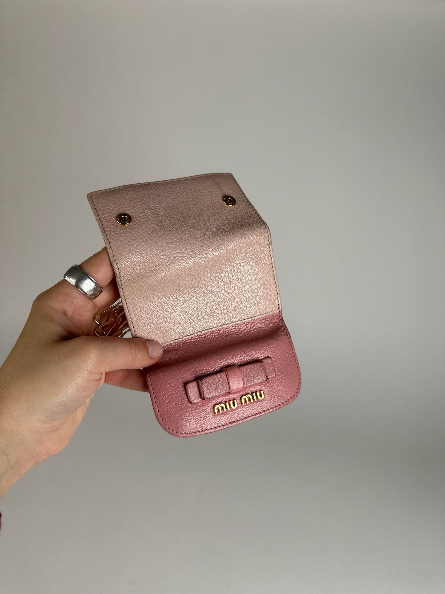 Vintage miu Miu Leather Key Holder Pink