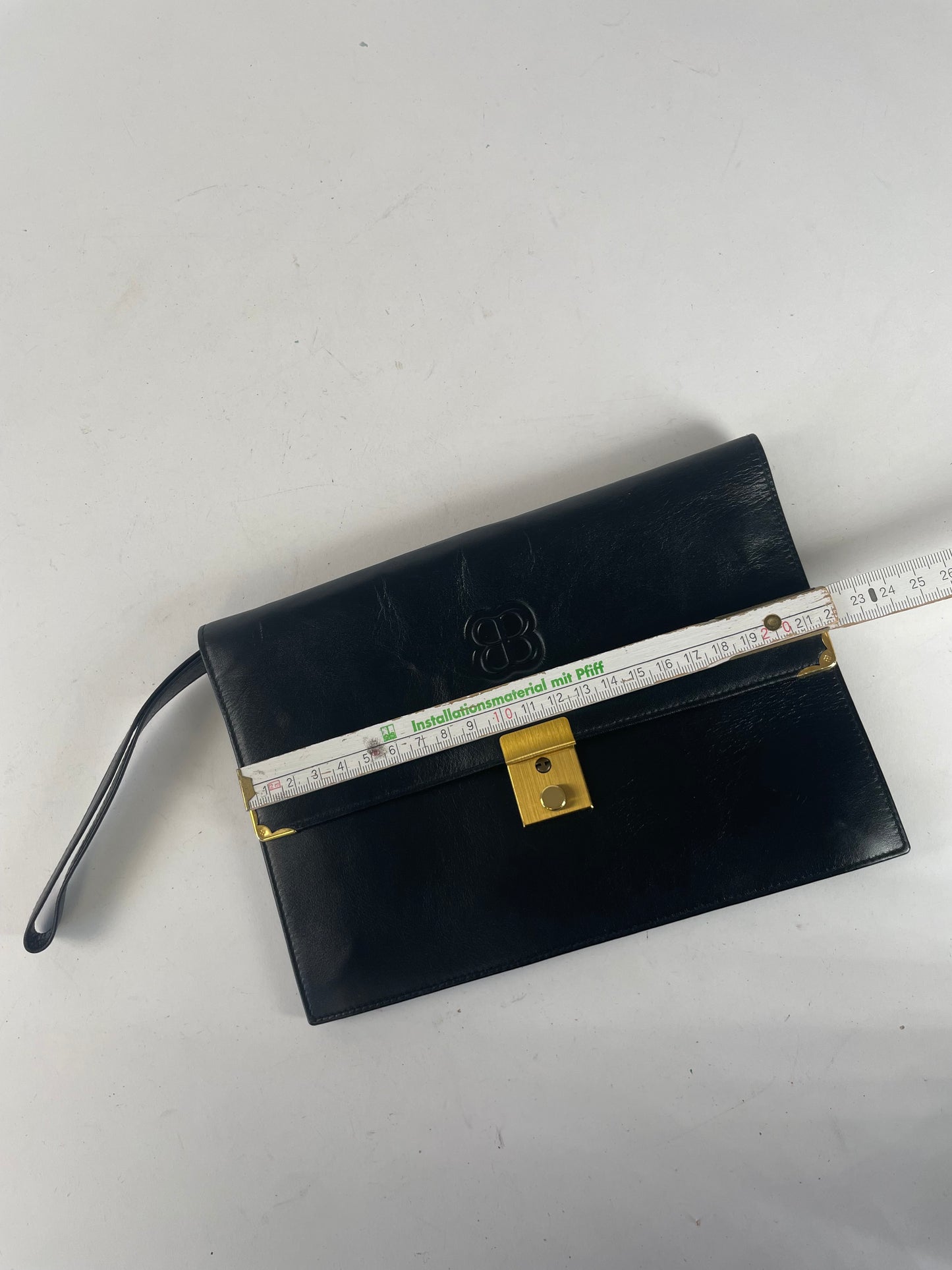 Vintage Balenciaga Leather Clutch Black