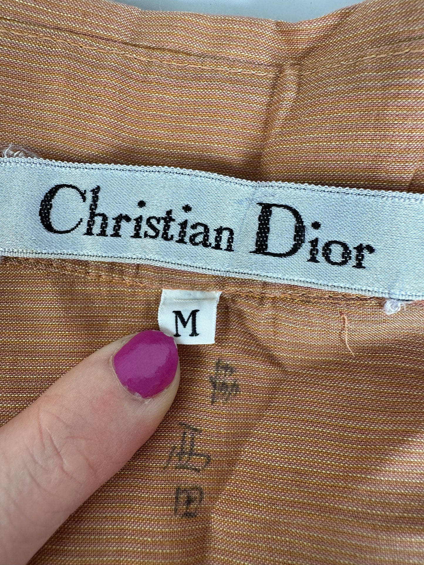 Vintage Dior Cotton Shirt Rust M