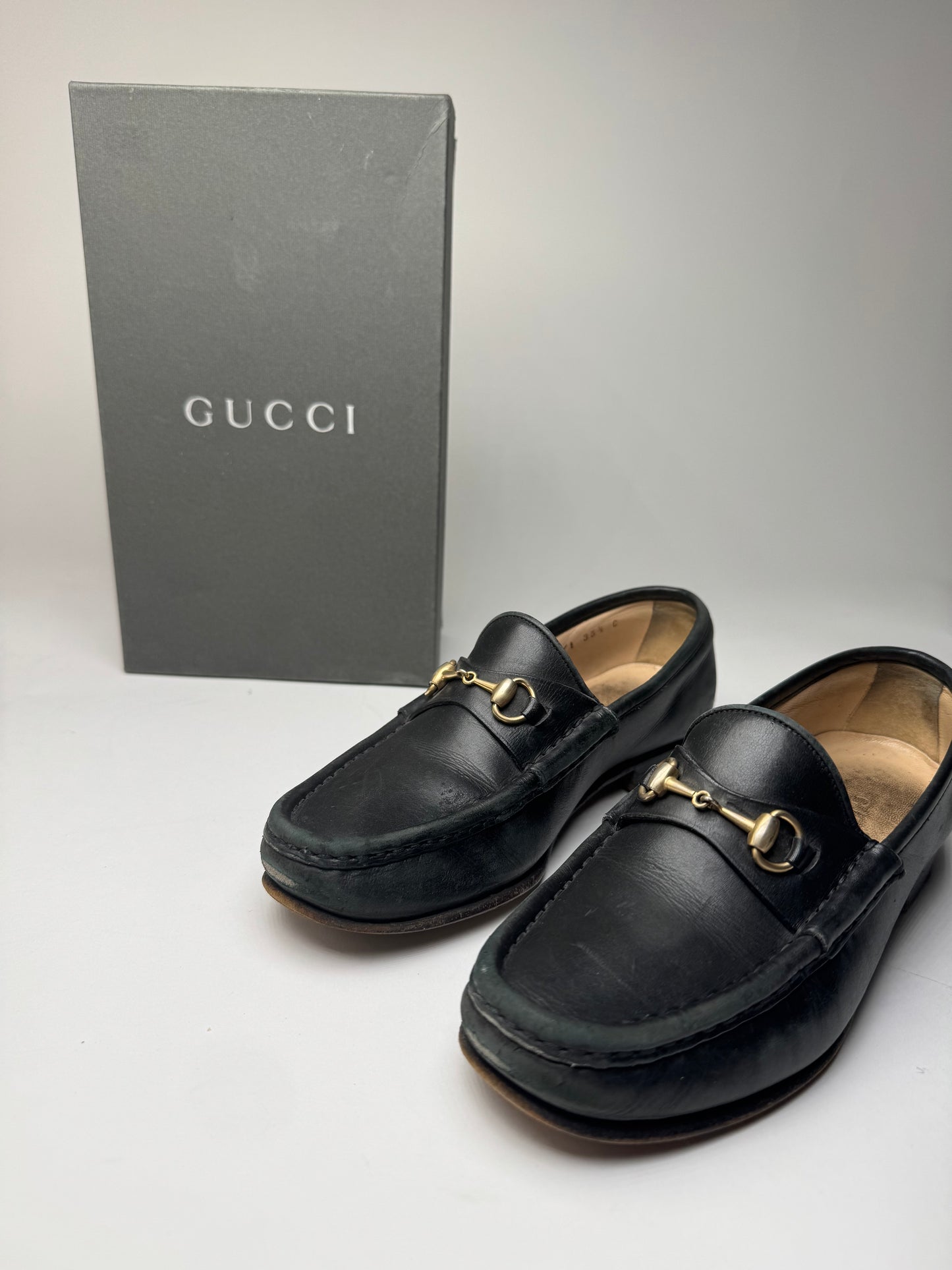 Vintage Gucci Horsebit Leather Loafer Black EU36C