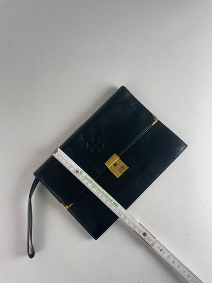 Vintage Balenciaga Leather Clutch Black
