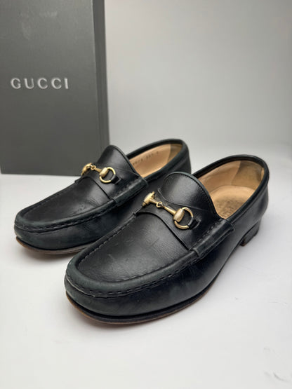 Vintage Gucci Horsebit Leather Loafer Black EU36C