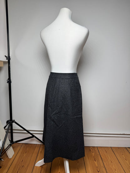 Vintage Dior Wool Skirt Anthracite M