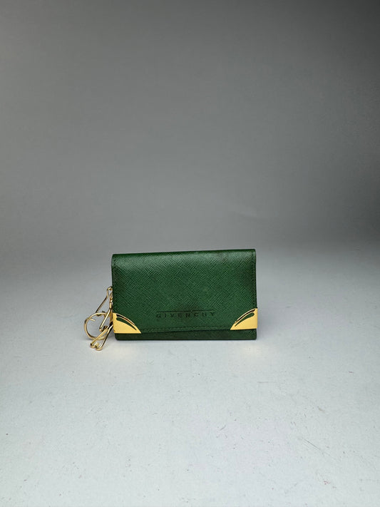 Vintage Givenchy Leather key holder green